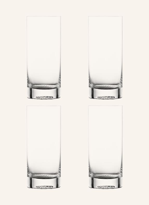 ZWIESEL GLAS Set of 4 long drink glasses ECHO WHITE