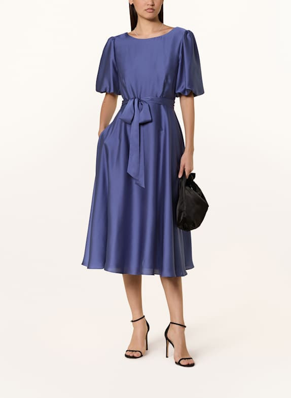 SWING Cocktail dress made of satin BLUE