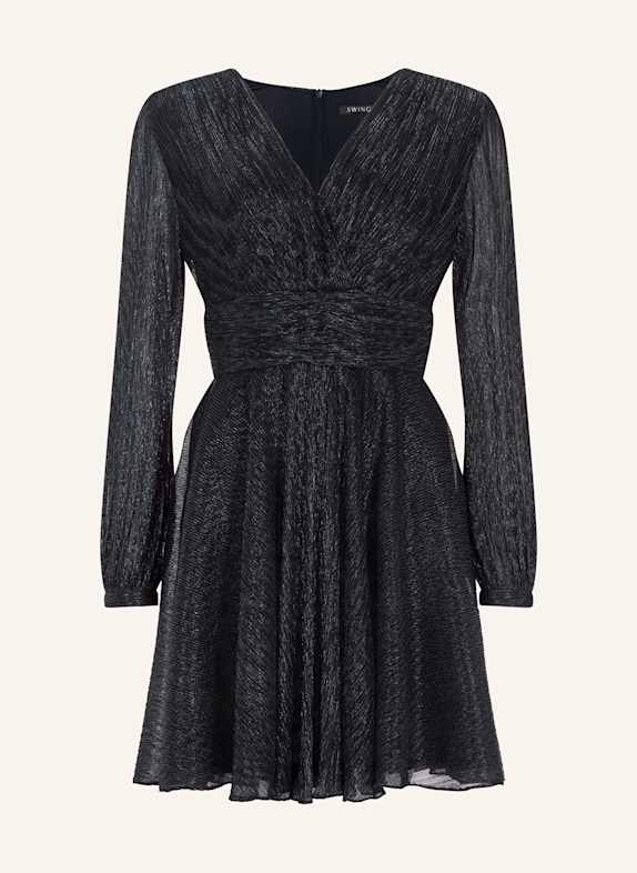 SWING Cocktailkleid mit Glitzergarn DUNKELBLAU