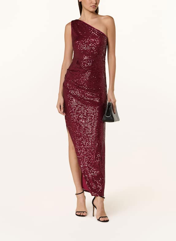 SWING Abendkleid mit Pailletten DUNKELROT