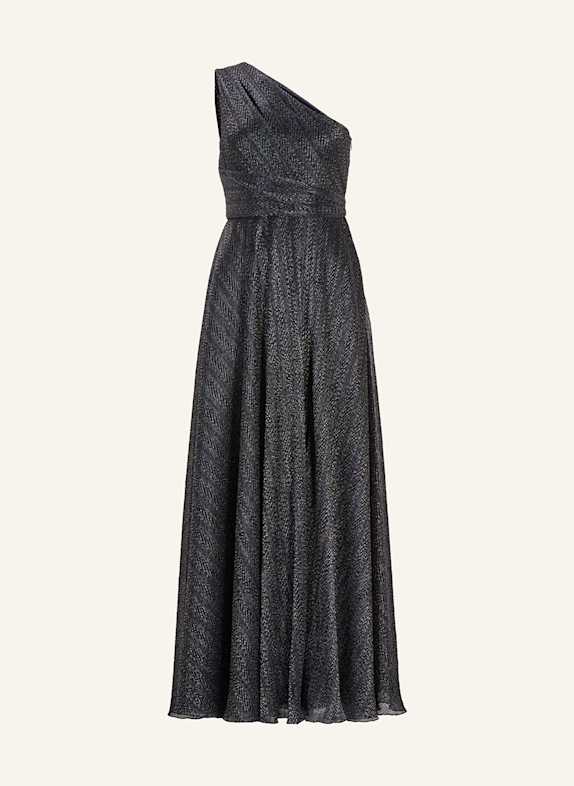 SWING Abendkleid mit Plissees DUNKELBLAU/ SILBER