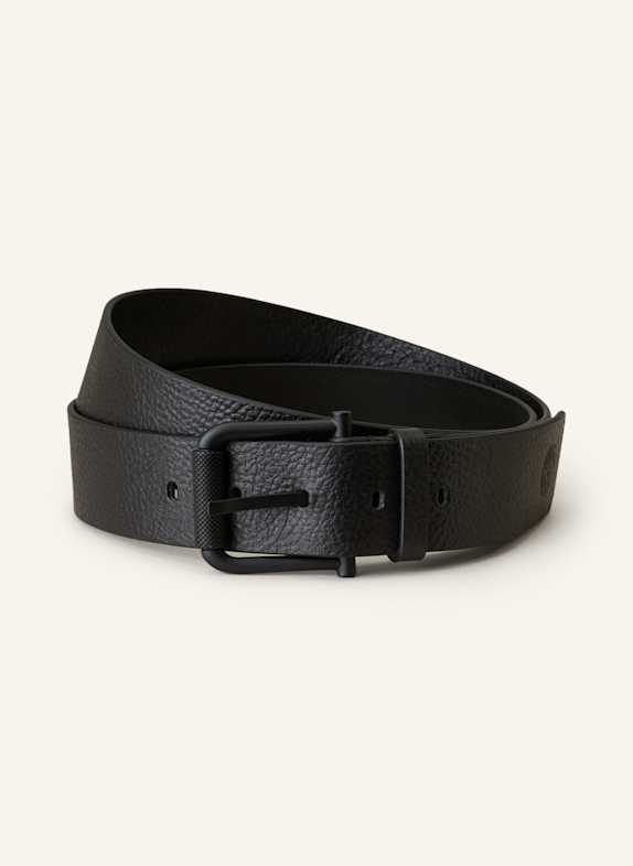 STONE ISLAND Ledergürtel SCHWARZ