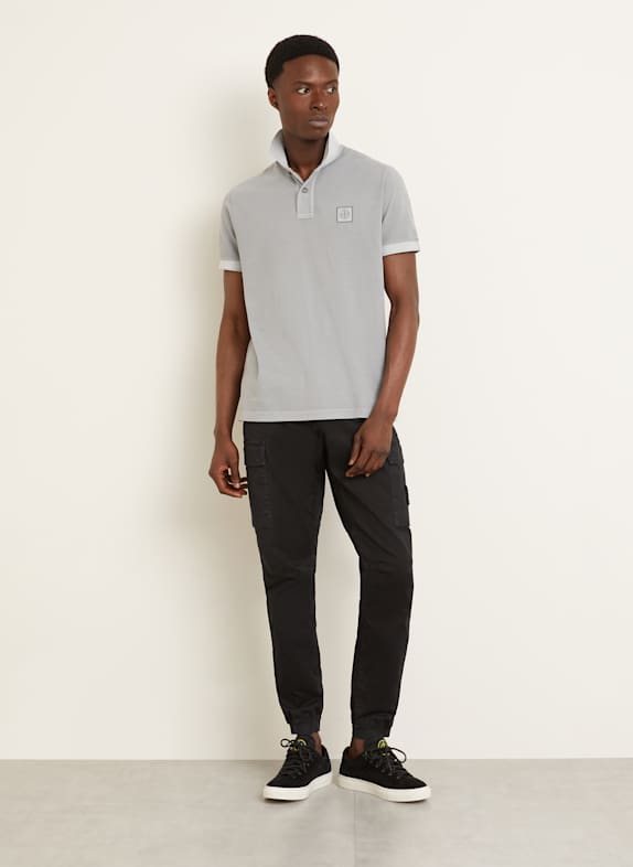 STONE ISLAND Polokošile z piké Slim Fit ŠEDÁ
