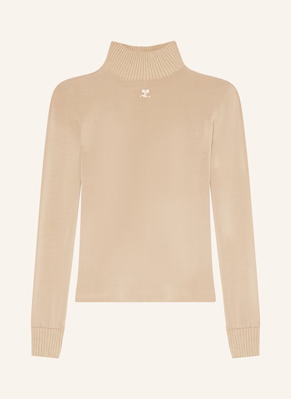 Courrèges Longsleeve aus Mesh BEIGE