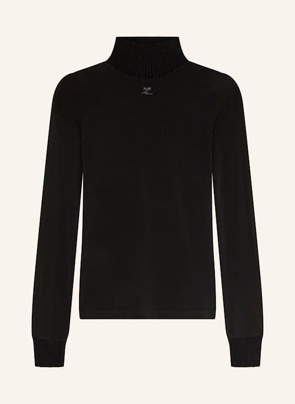 Courrèges Longsleeve aus Mesh SCHWARZ