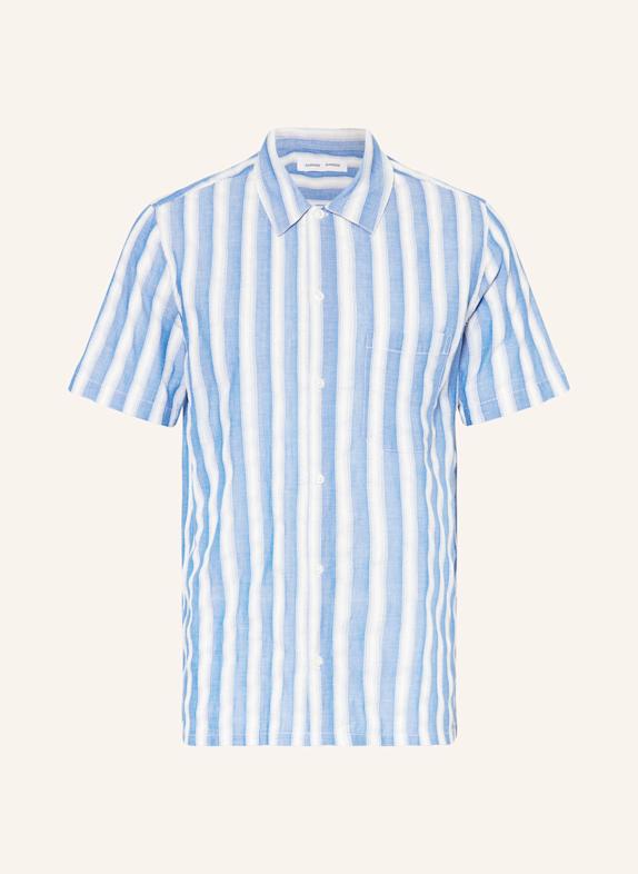 SAMSØE  SAMSØE Kurzarm-Hemd SAAVAN Regular Fit BLAU/ WEISS