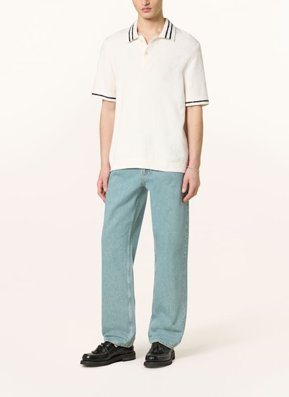 SAMSØE  SAMSØE Gebreid poloshirt SAPEDRO ECRU