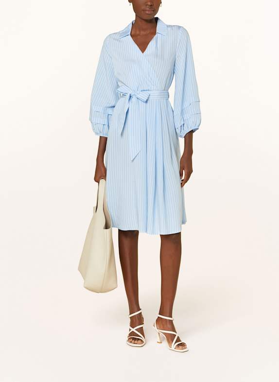 MORE 
MORE Kleid in Wickeloptik HELLBLAU/ WEISS