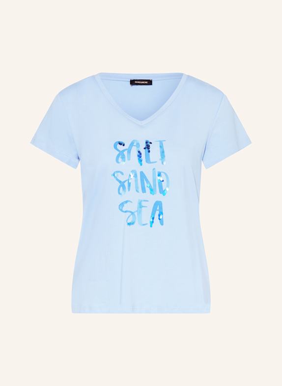 MORE & MORE T-Shirt mit Pailletten HELLBLAU