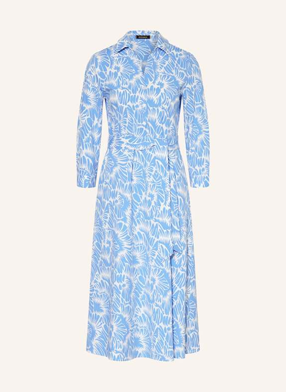 MORE & MORE Hemdblusenkleid mit 3/4-Arm BLAU/ WEISS