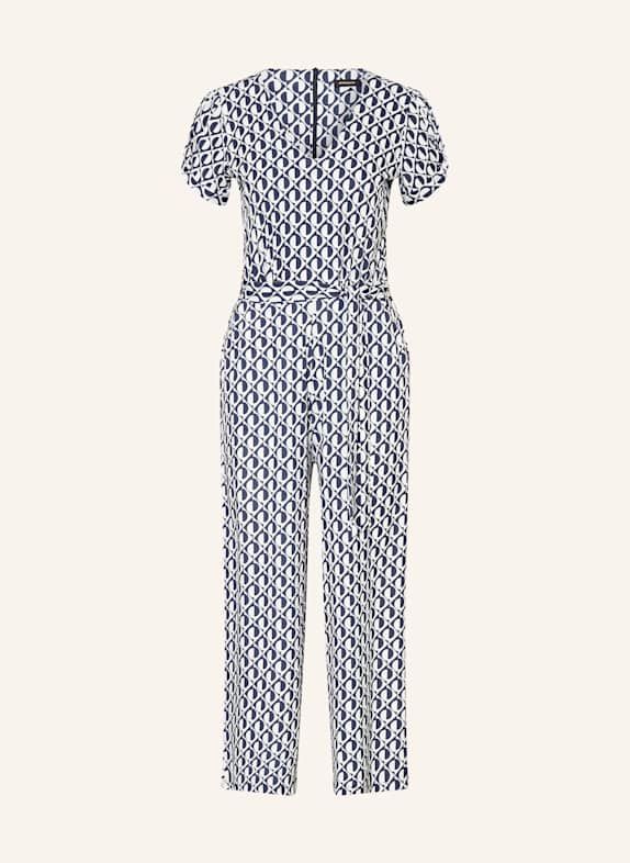 MORE & MORE Jumpsuit WEISS/ DUNKELBLAU