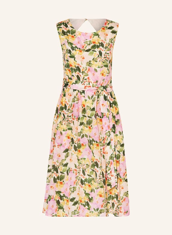 MORE & MORE Kleid ROSA/ GRÜN/ HELLORANGE