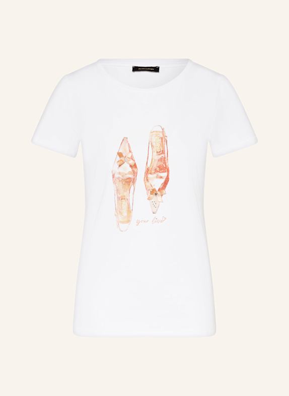MORE & MORE T-Shirt mit Schmucksteinen WEISS