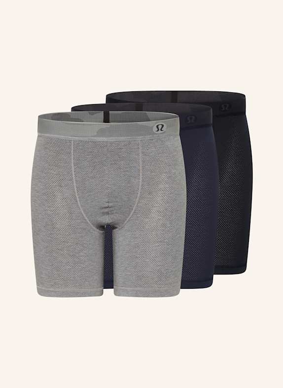 lululemon Bokserki AIM, 3 szt. CZARNY / SZARY / GRANATOWY