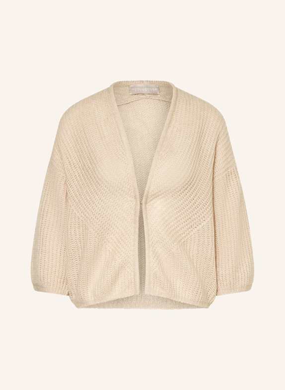 HEMISPHERE Cashmere cardigan with 3/4 sleeves BEIGE