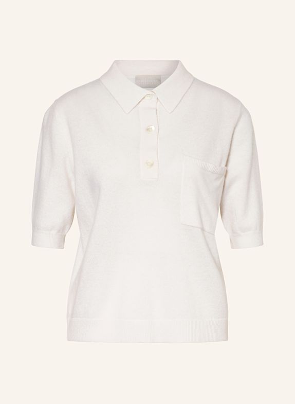 HEMISPHERE Strick-Poloshirt aus Cashmere WEISS
