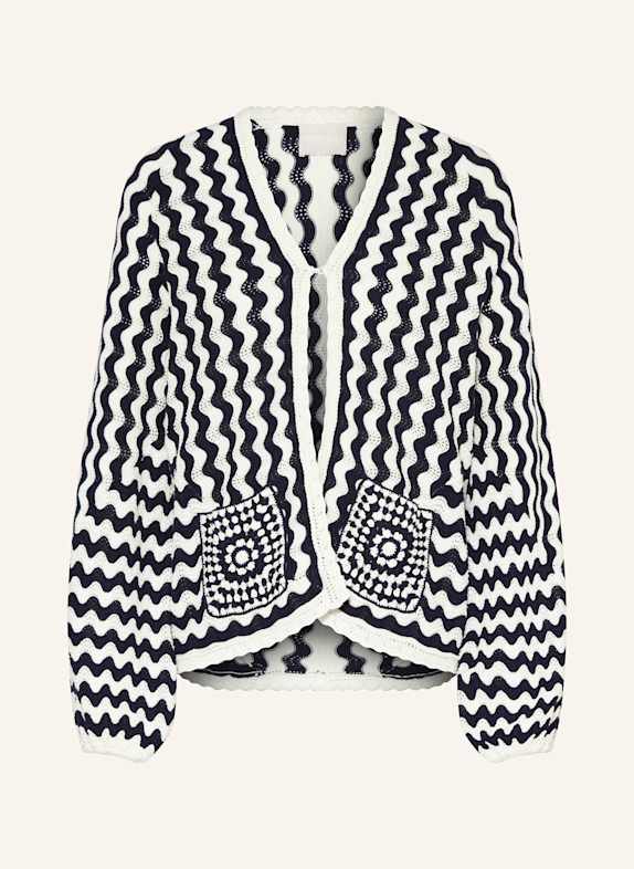 HEMISPHERE Cardigan WHITE/ DARK BLUE