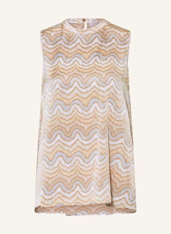 HEMISPHERE Silk top FELANA BEIGE/ CREAM/ BLUE GRAY