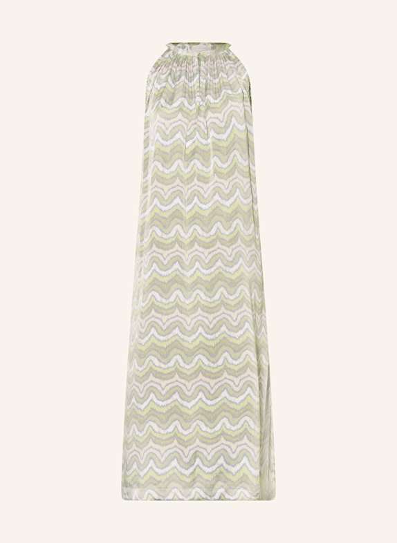 HEMISPHERE KAT dress in silk LIGHT GREEN/ BLUE GRAY/ LIGHT PINK