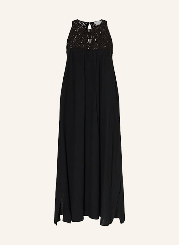 HEMISPHERE Dress in mixed materials BLACK