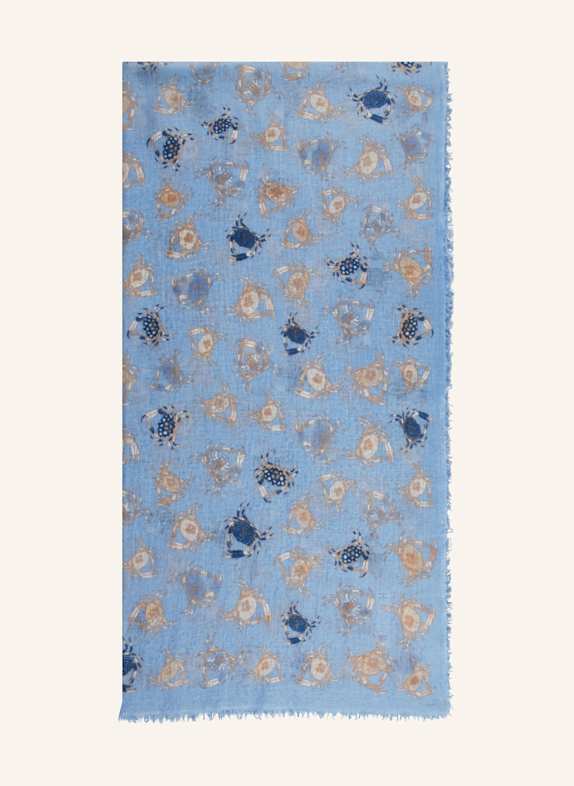 HEMISPHERE Tuch MAMBERO BLAU/ HELLBRAUN/ DUNKELBLAU