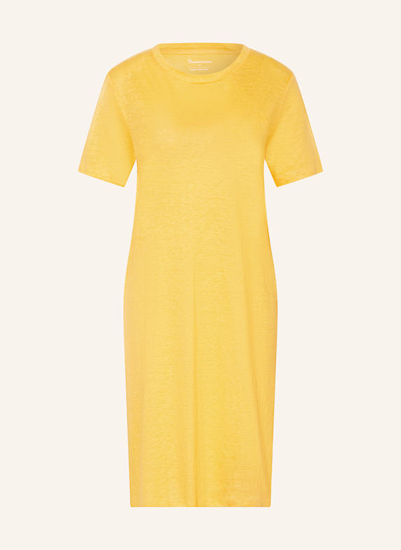 KnowledgeCotton Apparel Leinenkleid GELB