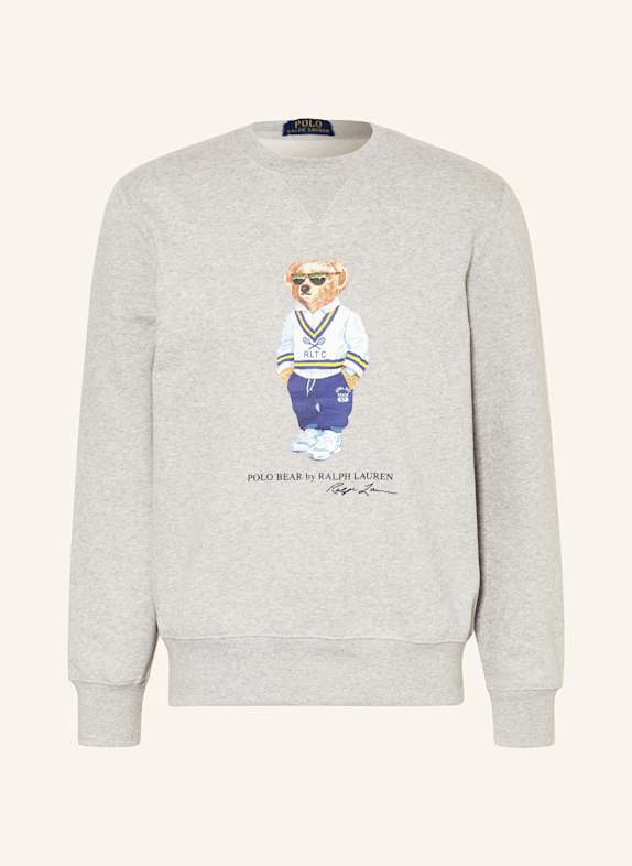 POLO RALPH LAUREN Sweatshirt LIGHT GRAY/ WHITE/ BLUE