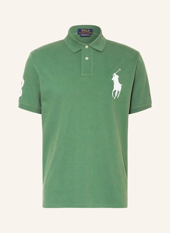 POLO RALPH LAUREN Koszulka polo z piki custom slim fit ZIELONY