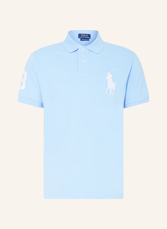 POLO RALPH LAUREN Koszulka polo z piki custom slim fit JASNONIEBIESKI