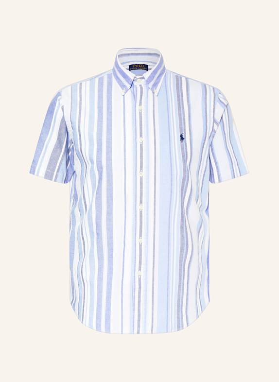 POLO RALPH LAUREN Kurzarm-Hemd Regular Fit HELLBLAU/ WEISS