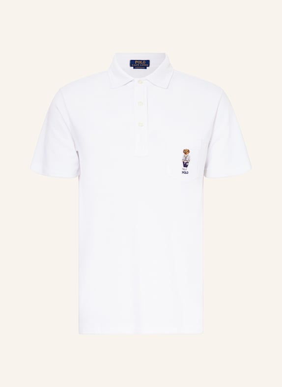 POLO RALPH LAUREN Piqué-Poloshirt Custom Slim Fit WEISS