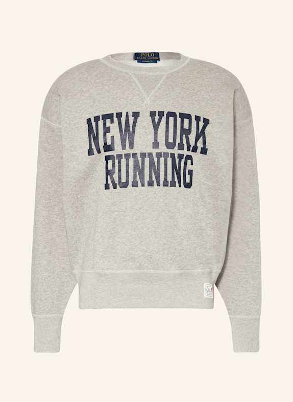POLO RALPH LAUREN Sweatshirt LIGHT GRAY/ DARK BLUE