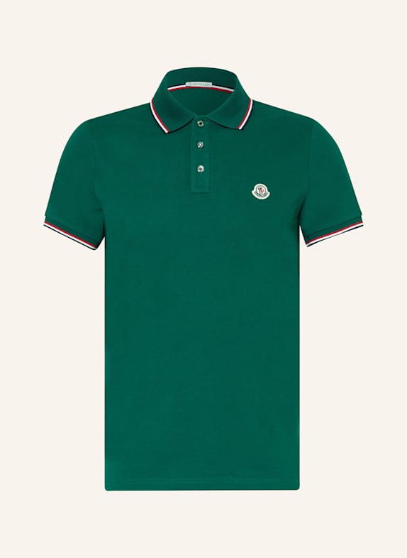 MONCLER Piqué-Poloshirt DUNKELGRÜN