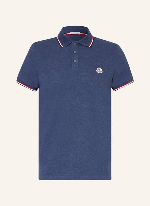 MONCLER Koszulka polo z piki GRANATOWY