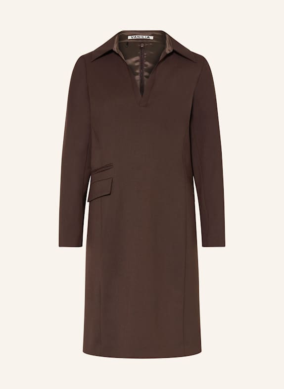 VANILIA Kleid DUNKELBRAUN