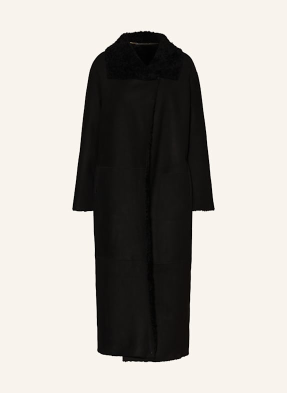 NOUR HAMMOUR Mantel SCHWARZ