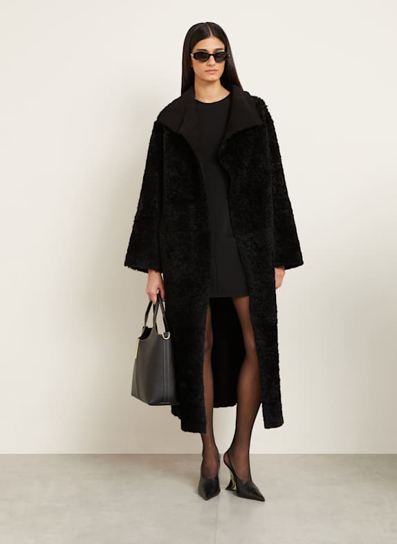 NOUR HAMMOUR Mantel SCHWARZ