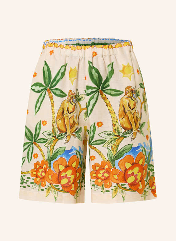 lilienfels Shorts with linen CREAM/ ORANGE/ GREEN
