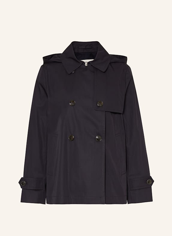 HERNO Trench coat with detachable hood DARK BLUE