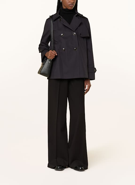 HERNO Trench coat with detachable hood DARK BLUE