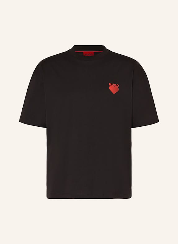 HUGO T-Shirt DEWDAM SCHWARZ