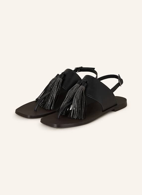 BRUNELLO CUCINELLI Zehentrenner SCHWARZ