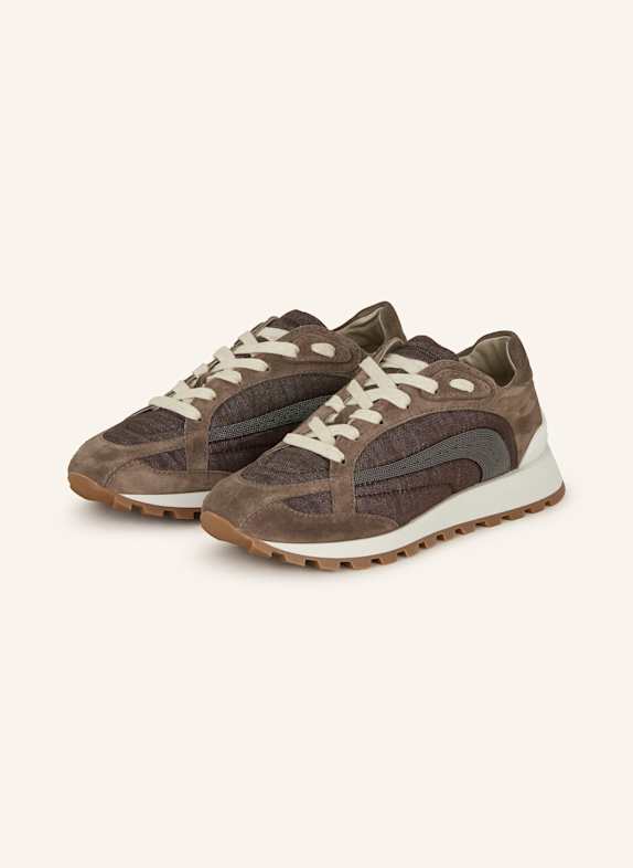 BRUNELLO CUCINELLI Sneaker DUNKELBRAUN/ BRAUN