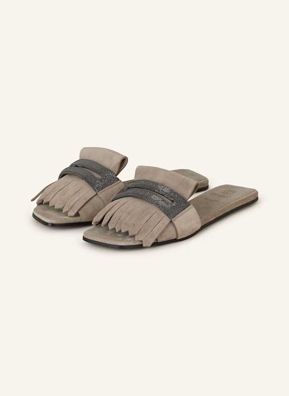 BRUNELLO CUCINELLI Pantoletten TAUPE