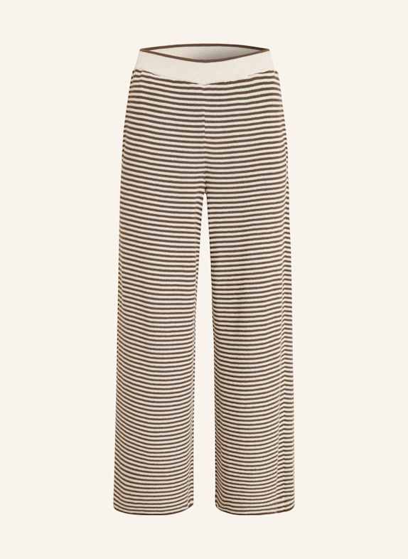 BRUNELLO CUCINELLI Strickhose BEIGE/ DUNKELBRAUN