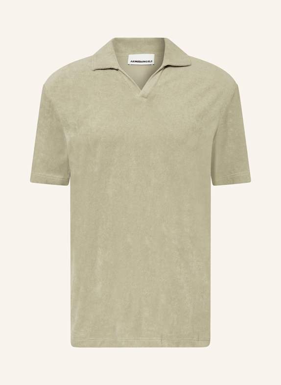 ARMEDANGELS Short sleeve shirt MAARKOS Comfort Fit in terry cloth LIGHT GREEN