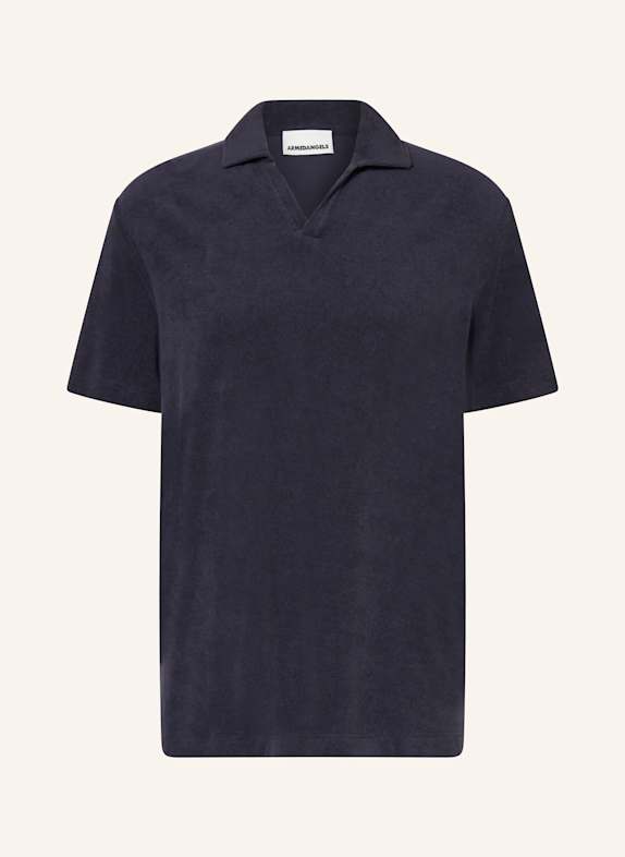 ARMEDANGELS Short sleeve shirt MAARKOS Comfort Fit in terry cloth DARK BLUE