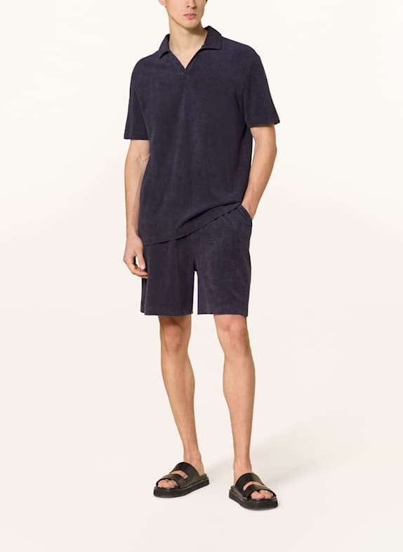 ARMEDANGELS Frottee-Poloshirt MAARKOS Relaxed Fit DUNKELBLAU