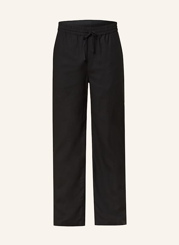 ARMEDANGELS Jogger style trousers LUKAA with linen BLACK