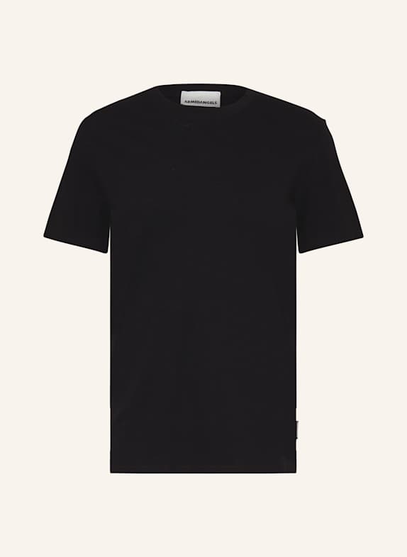 ARMEDANGELS T-Shirt MAARKOS mit Leinen SCHWARZ